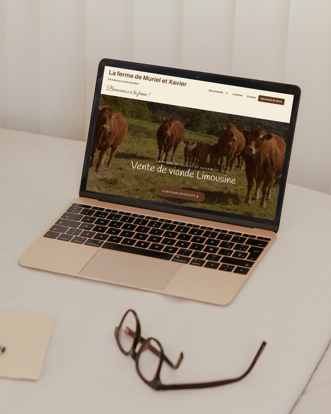 Site internet vitrine pour une ferme agricole