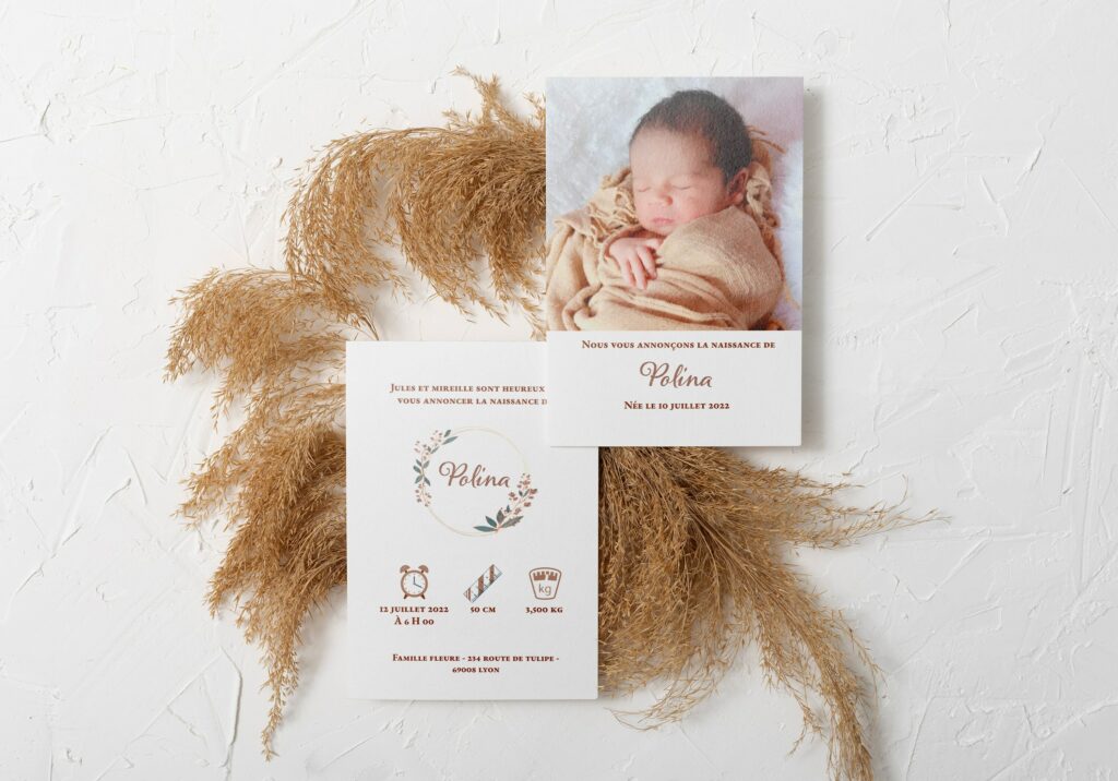 création de faire part naissance moderne