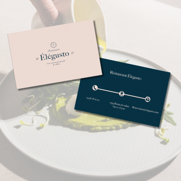 création de Cartes de visite chic et moderne pour un restaurant